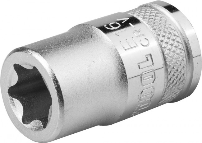 Торцовая головка KRAFTOOL "INDUSTRIE QUALITAT", Cr-V, внешний TORX, хромосатинированная, 1/2", Е 18,  ( 27810-18_z01 )