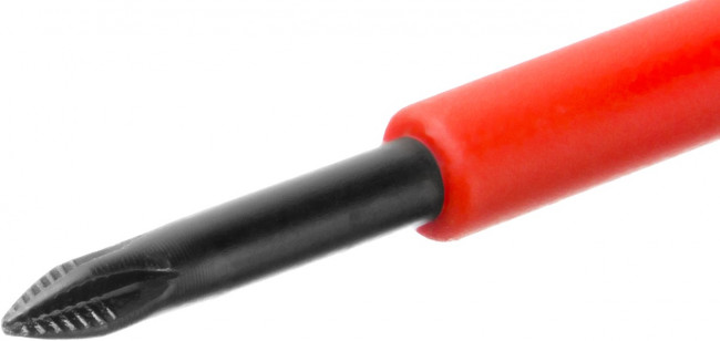 Отвертка KRAFTOOL, высоковольтная, Cr-Mo-V стержень, двухкомпонент. маслобензостойкая рукоятка, PH №0, 60мм,  ( 250084-0-060 )