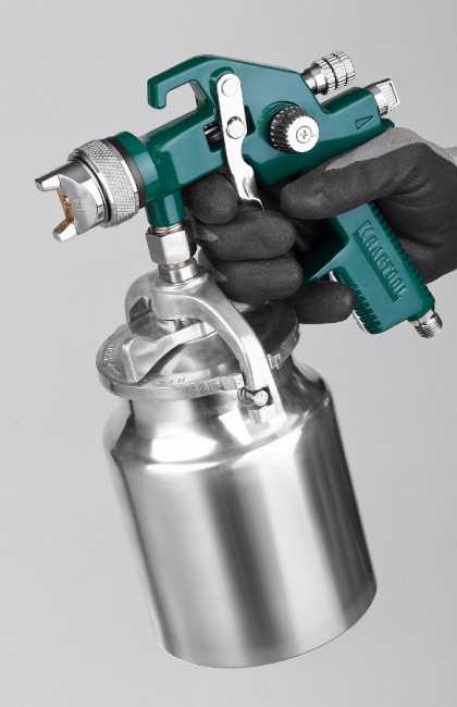 Краскопульт пневматический KRAFTOOL AirKraft, HVLP, с нижним бачком, 1,4мм,  ( 06520-1.4 )