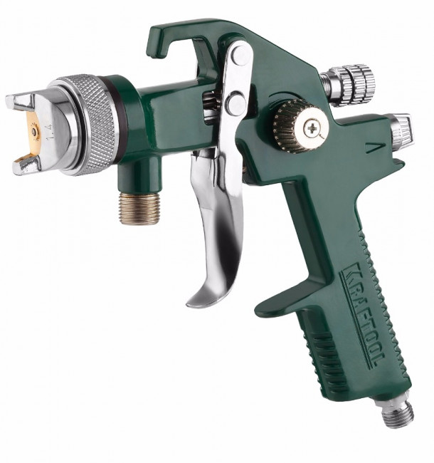 Краскопульт пневматический KRAFTOOL AirKraft, HVLP, с нижним бачком, 1,4мм,  ( 06520-1.4 )