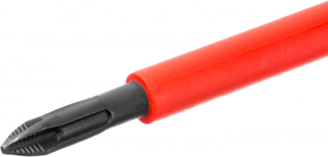 Отвертка KRAFTOOL, высоковольтная, Cr-Mo-V стержень, двухкомпонент. маслобензостойкая рукоятка, PH №1, 80мм,  ( 250084-1-080 )