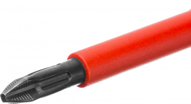 Отвертка KRAFTOOL, высоковольтная, Cr-Mo-V стержень, двухкомпонент. маслобензостойкая рукоятка, PH №2, 100мм,  ( 250084-2-100 ) Отвертка KRAFTOOL, высоковольтная, Cr-Mo-V стержень, двухкомпонент. маслобензостойкая рукоятка, PH №2, 100мм,  ( 250084-2-100 )