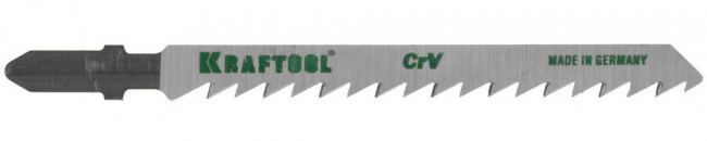 Полотна KRAFTOOL, T101D, для эл/лобзика, Cr-V, по дереву, ДСП, ДВП, чистый рез, EU-хвост., шаг 4мм, 75мм, 2шт,  ( 159511-4 )