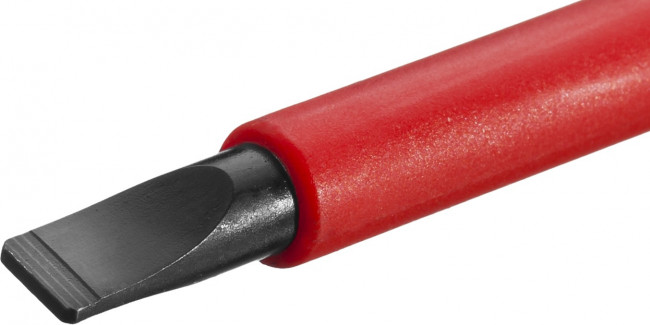 Отвертка KRAFTOOL, высоковольтная, Cr-Mo-V стержень, двухкомпонент. маслобензостойкая рукоятка, SL, 4,0х100мм, ( 250083-4.0-100 ) Отвертка KRAFTOOL, высоковольтная, Cr-Mo-V стержень, двухкомпонент. маслобензостойкая рукоятка, SL, 4,0х100мм, ( 250083-4.0-100 )