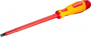 Отвертка KRAFTOOL, высоковольтная, Cr-Mo-V стержень, двухкомпонент. маслобензостойкая рукоятка, SL, 8,0х175мм,  ( 250083-8.0-175 )