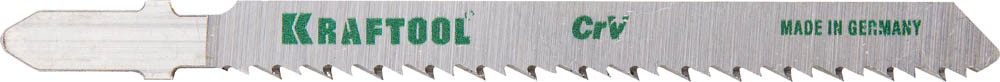 Полотна KRAFTOOL, T101BR, для эл/лобзика, Cr-V, по дереву, фанере, ламинату, обратный рез, EU-хвост., шаг 2,5мм, 75мм, 2шт,  ( 159516-2,5 )