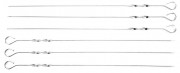Шампуры KRAFTOOL "EXPERT" плоские, усиленные, нерж. сталь 2мм, длина 600мм, в блистере, 6шт  ,  ( 68331-60-H6 )