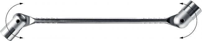 Шарнирный гаечный ключ двухсторонний 10 х 11 мм, KRAFTOOL,  ( 27210-10-11_z01 )