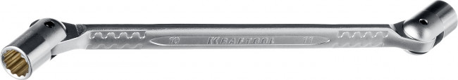 Шарнирный гаечный ключ двухсторонний 10 х 11 мм, KRAFTOOL,  ( 27210-10-11_z01 )