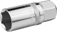 Торцовая головка KRAFTOOL "INDUSTRIE QUALITAT", свечная с магнитом, Cr-V, FLANK, хромосатинированная, 1/2", 21 мм,  ( 27813-21_z01 )