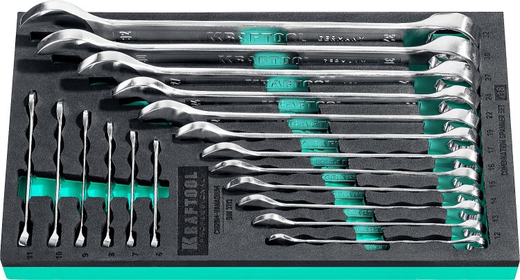 Набор комбинированных гаечных ключей 18 шт, 6 - 32 мм, KRAFTOOL, ( 27079-H18E )