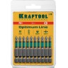 Optimum Line Биты, PH1, 50 мм, тип хвостовика E 1/4", 10 шт в блистере, KRAFTOOL,  ( 26122-1-50-10 )