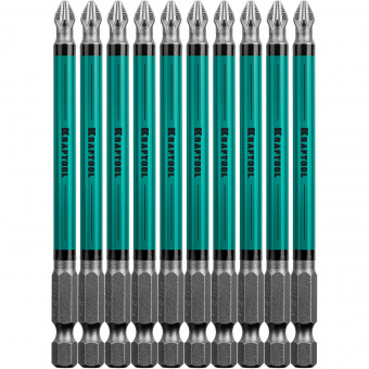 Optimum Line Биты, PH2, 100 мм, тип хвостовика E 1/4", 10 шт в блистере, KRAFTOOL,  ( 26122-2-100-10 ) Optimum Line Биты, PH2, 100 мм, тип хвостовика E 1/4", 10 шт в блистере, KRAFTOOL,  ( 26122-2-100-10 )