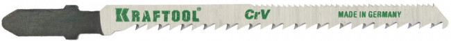 Полотна KRAFTOOL, T101AO, для эл/лобзика, Cr-V, по дереву, фанере, ламинату, фигурный рез, EU-хвост., шаг 2,5мм, 75мм, 5шт,  ( 159514-2.5-S5 )