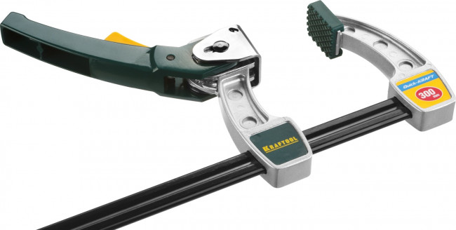 Струбцина KRAFTOOL, рычажная, быстрозажимная, тип "F", 75х300 мм,  ( 32019-75-300 )