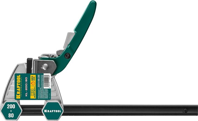 KL-200/80 струбцина быстрозажимная 200/80 мм, KRAFTOOL ( 32019-080-200 )